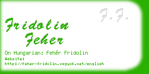 fridolin feher business card